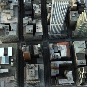 Manhattan District 01 Low Poly