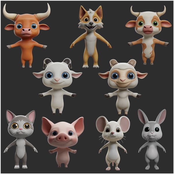 Dibujos Animados De Animales En 3d