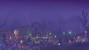Dark Forest Low Poly Asset Pack