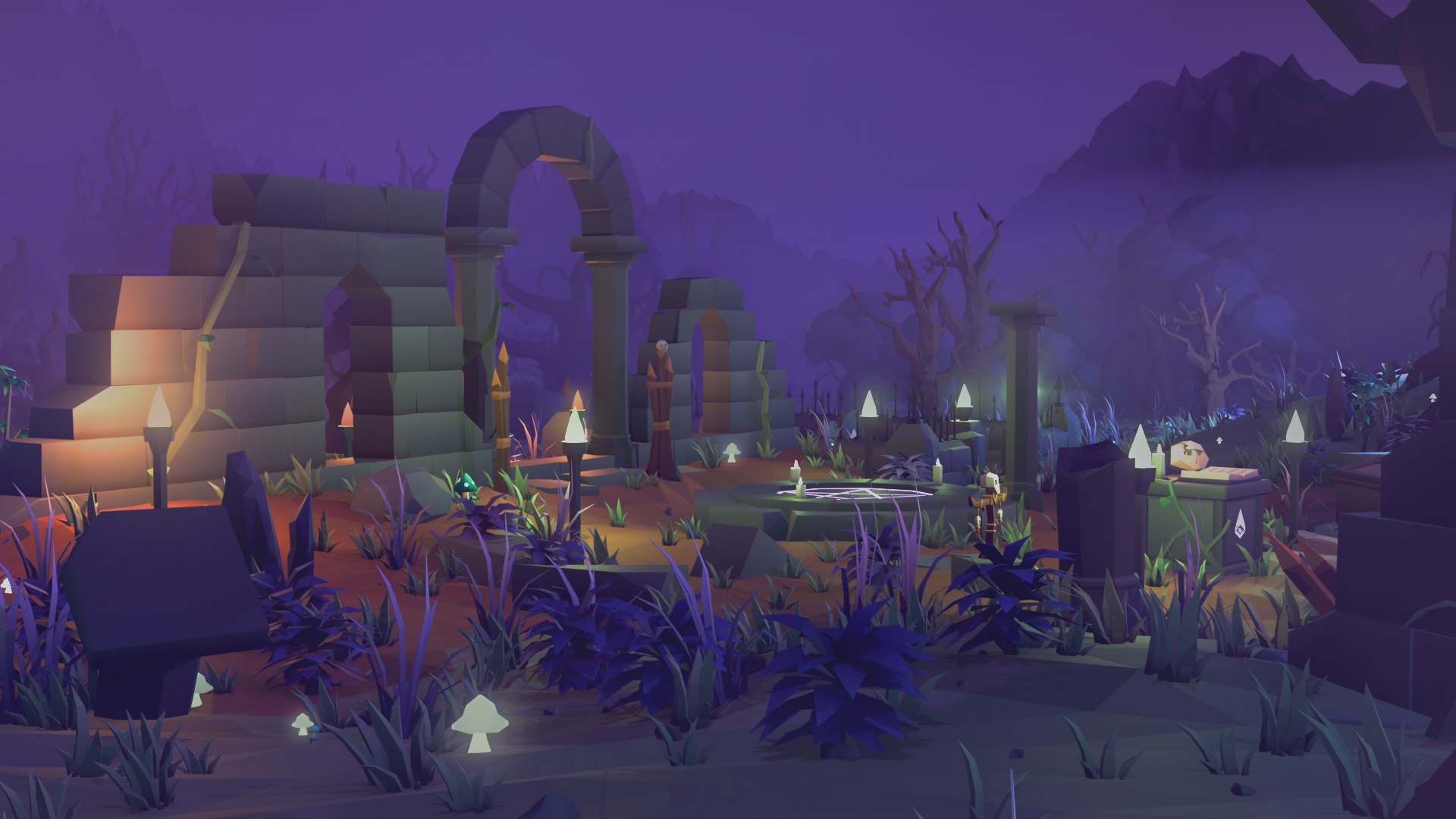 3D Dark Forest Low Poly Asset Pack - TurboSquid 2428987
