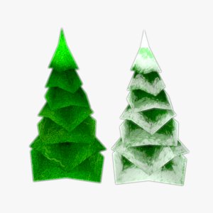 pine trees 3d model