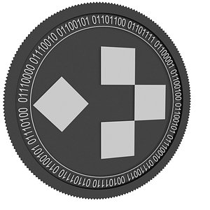 3D polybius black coin model