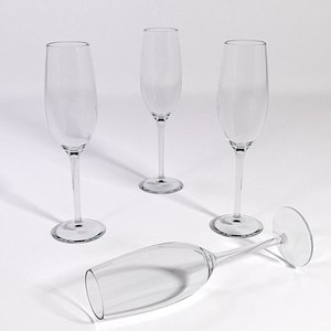 champagne flute 3d model