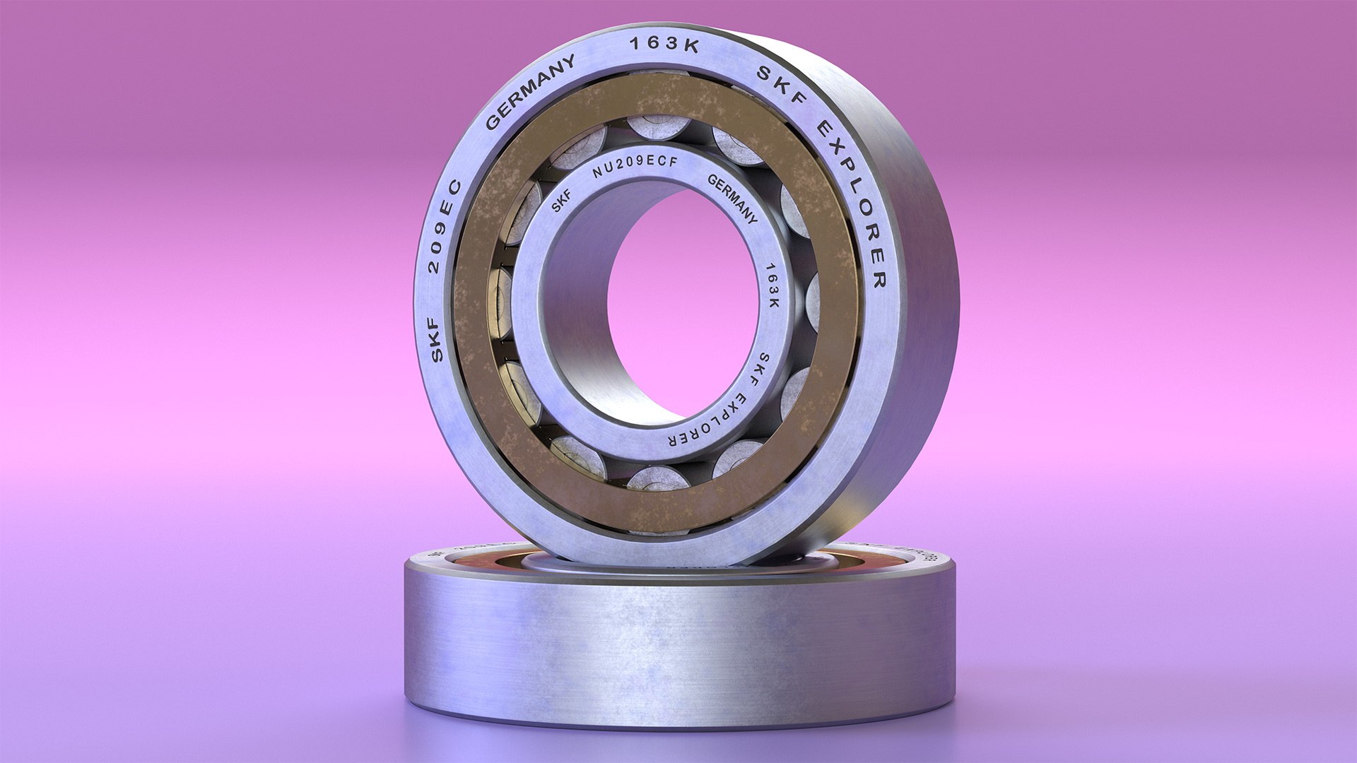 Cylindrical Roller Bearing 3D model preview