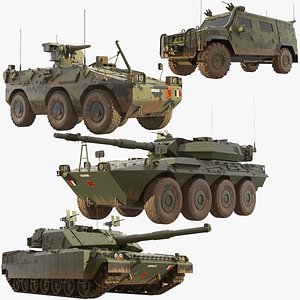 3D Italian military 4 in 1