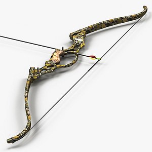 re-curve bow arrow 3d 3ds