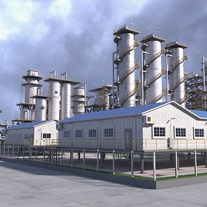 Oil Refinery Control Station Building