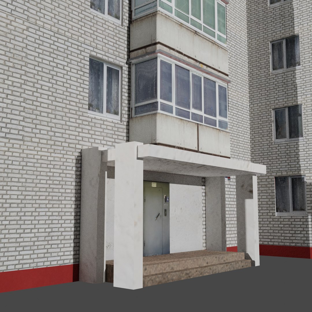 Apartment Building Series B 3D Model - TurboSquid 1762764