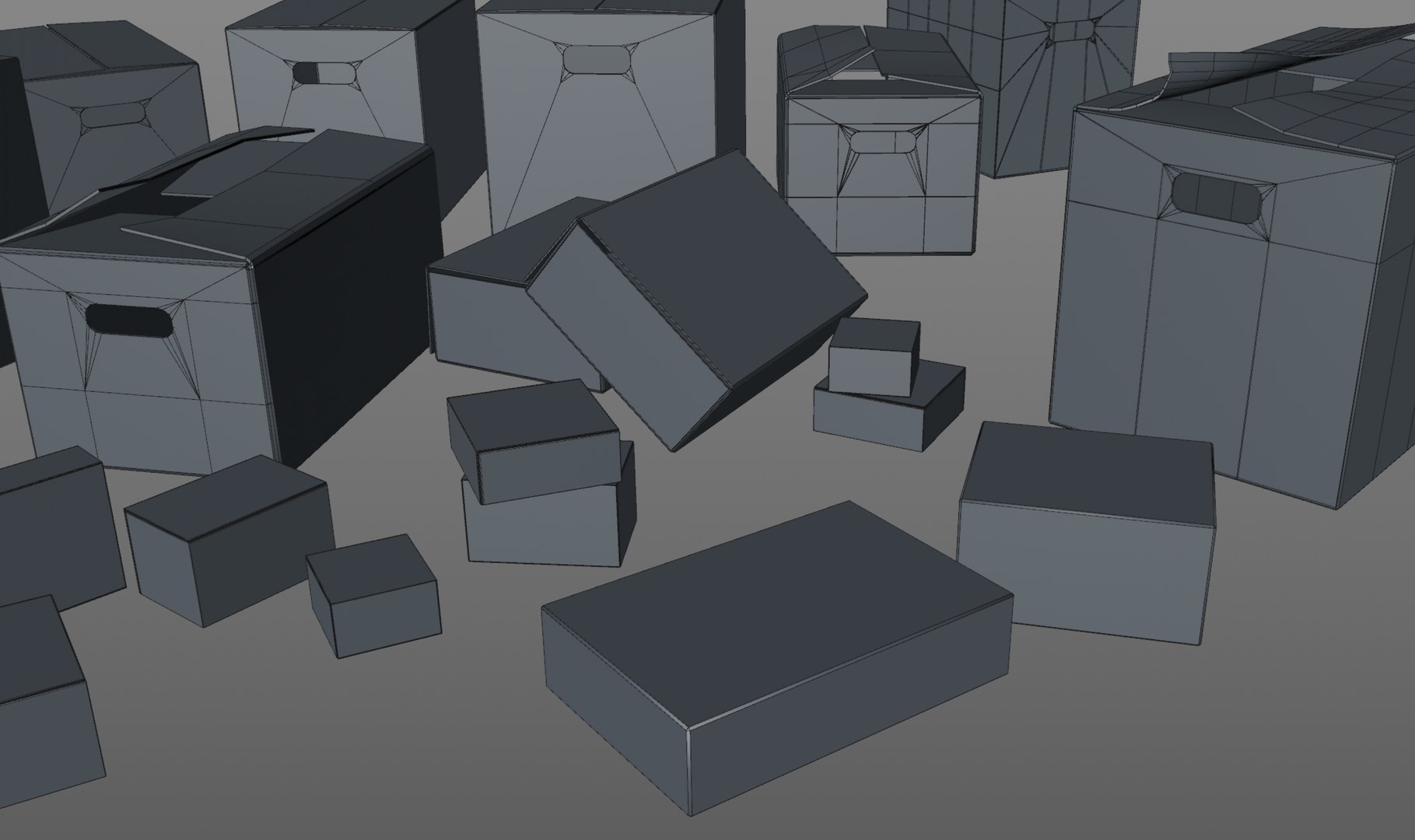 Cardboard Boxes Model - TurboSquid 1761110
