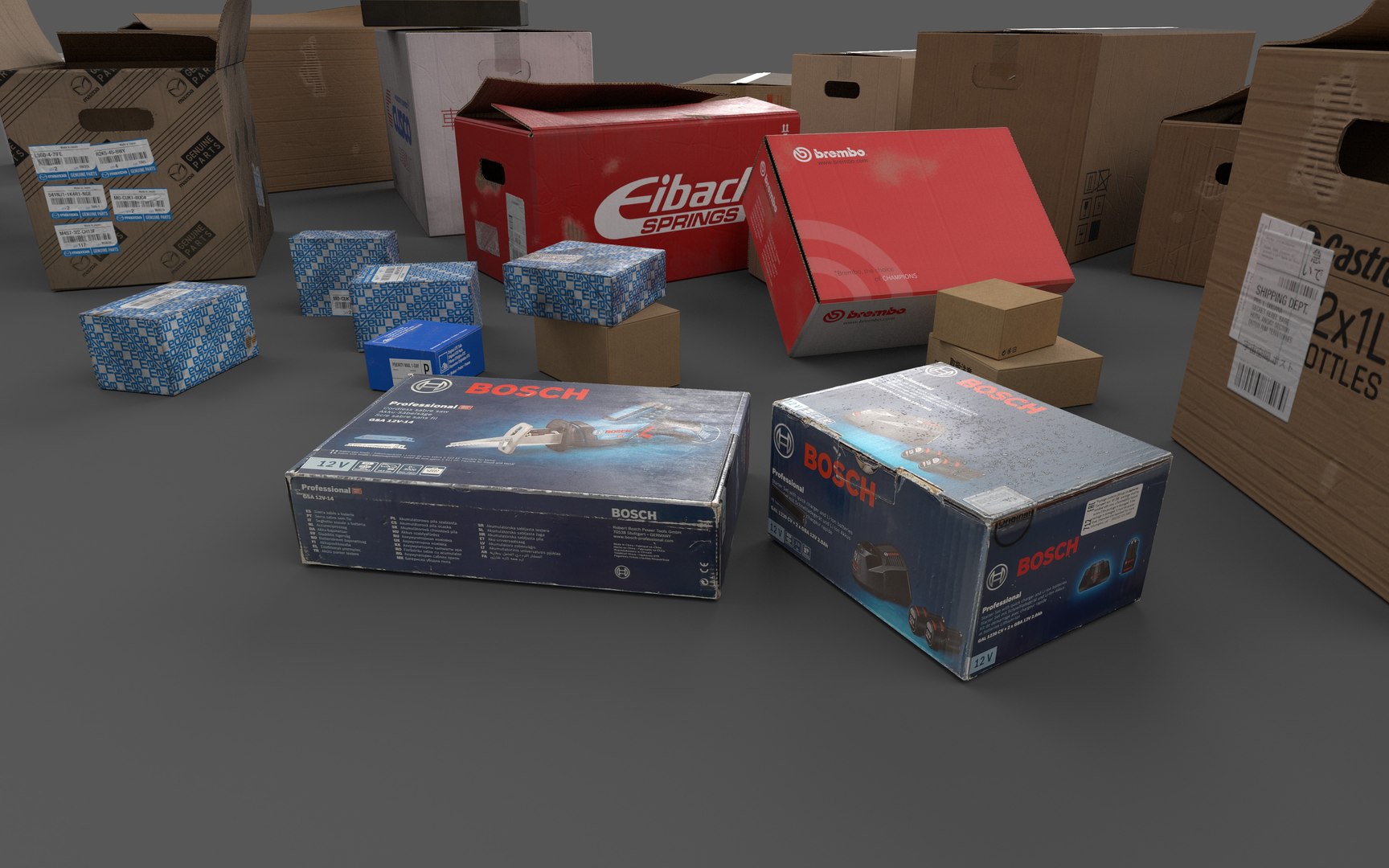 Cardboard Boxes Model - TurboSquid 1761110