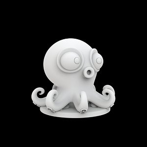 3D Cartoon Octopus Figurine 3D Print Model model