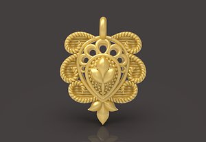 3D Designer Matt Pendant - 0101 model