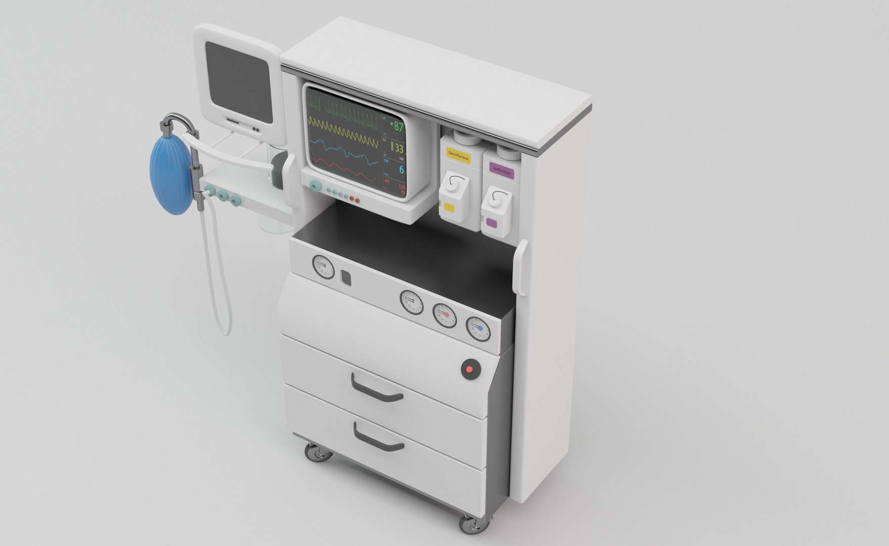 Anesthesia Machine 3D - TurboSquid 2300750
