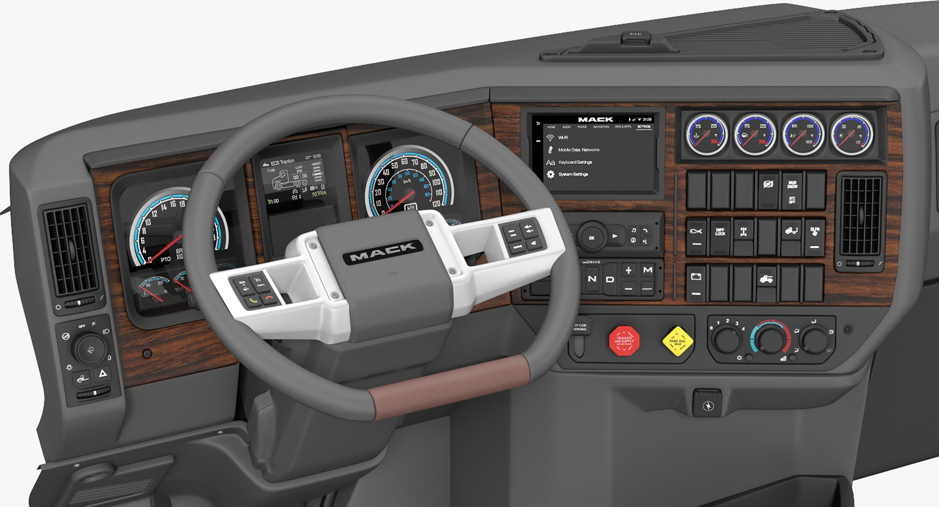 Mack Truck Dashboard 3D Model - TurboSquid 1303777