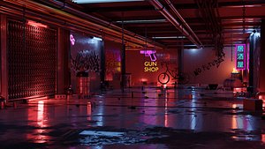 3D Cyberpunk Corridor