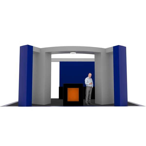 3D model stand exhibit showroom