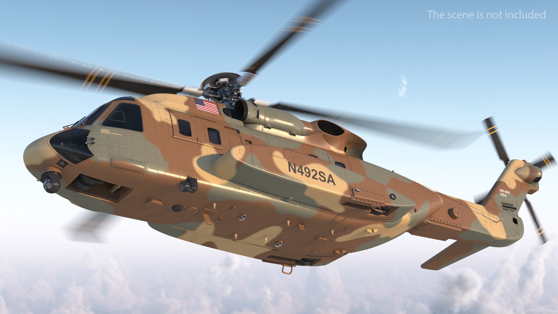 Sikorsky H-92 Superhawk Rigged 3D model preview