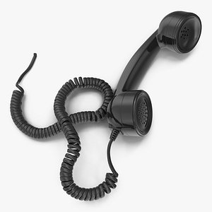 Retro Telephone Receiver 2 with Cord