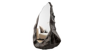Floor mirror in stone 3D model