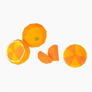3D Mandarin low poly