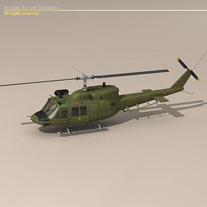 3d dxf b 212 army helicopter
