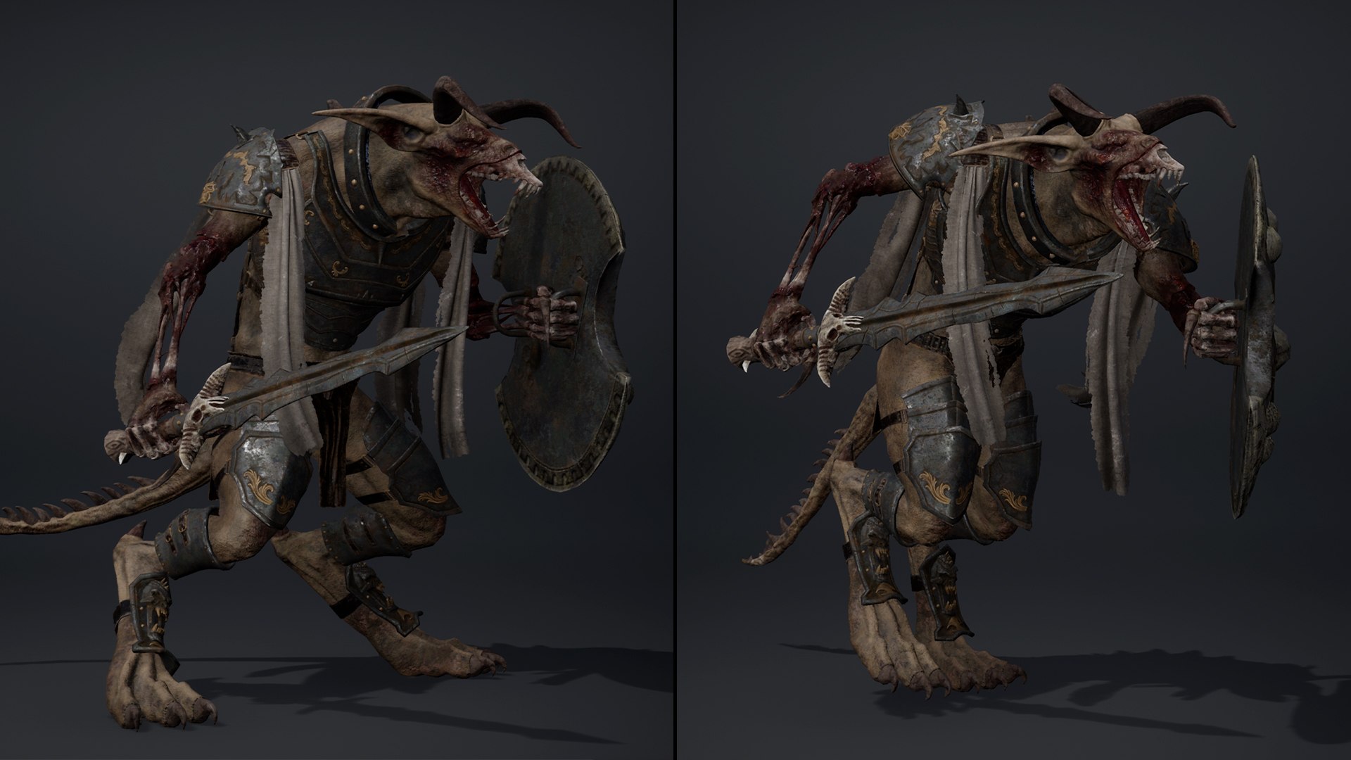 Shadow Swordman Damaged Model - TurboSquid 2320638