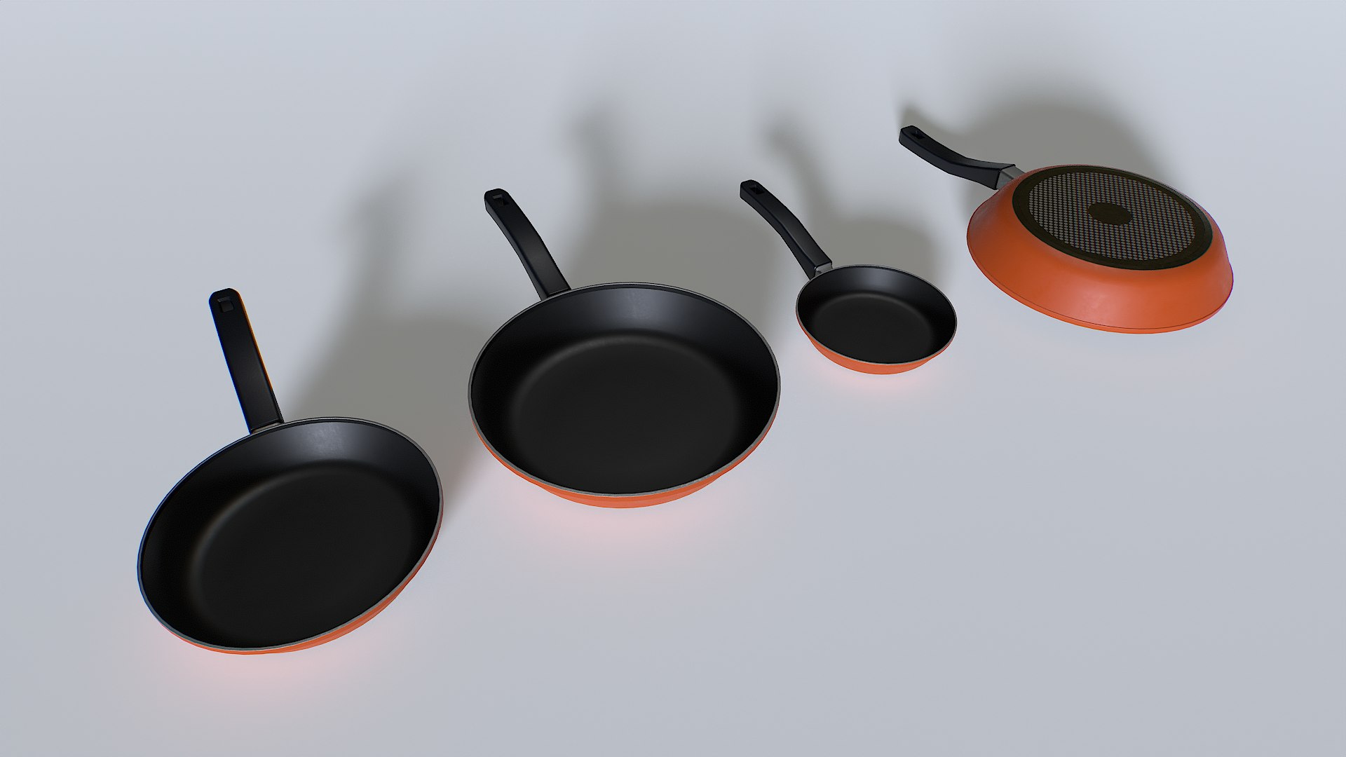 Frying Pans Set 2 3D Model - TurboSquid 2373010