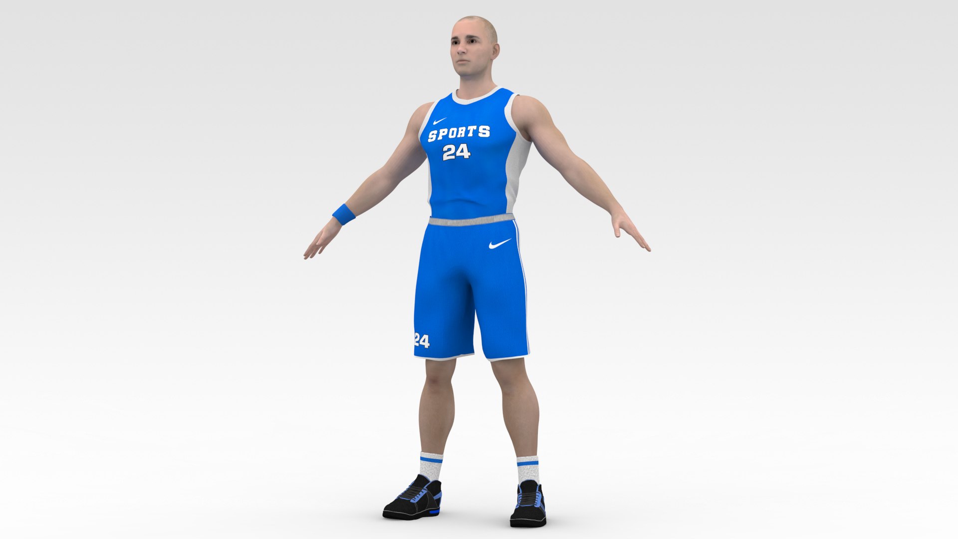 Basketball Player Blue Player 01 3D model - TurboSquid 1772221