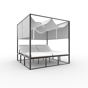 Poolside Cabana 02 3D model