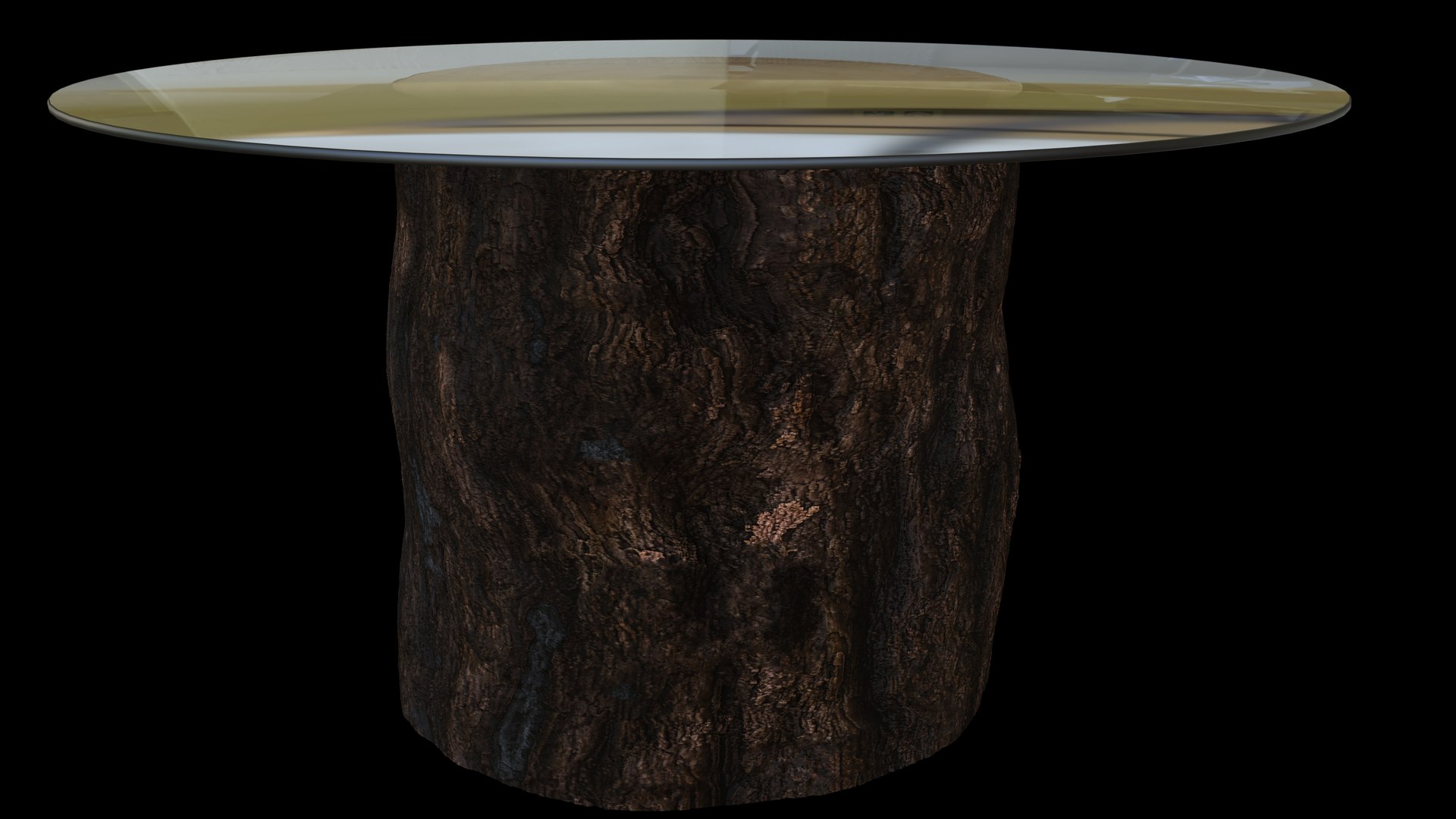 3D Tree Stump Glass Coffee Table TurboSquid 1775684