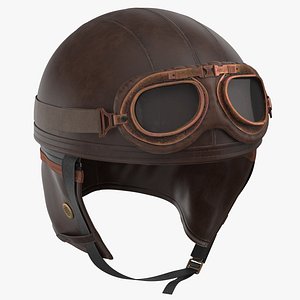 retro aviator helmet 3D