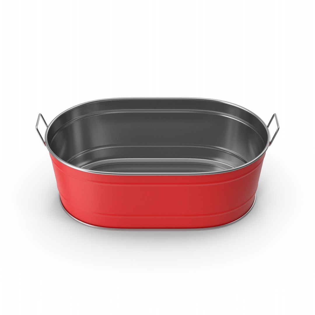 3D model Red Metal Bucket - TurboSquid 2159755