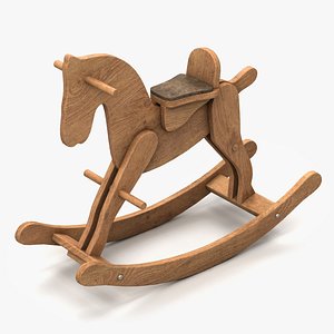 rocking wood wooden 3d model