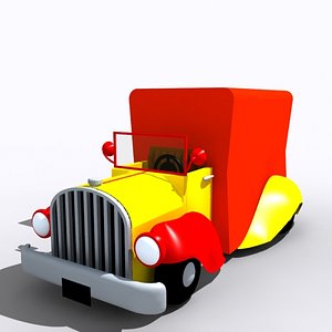 old car toon 3d model