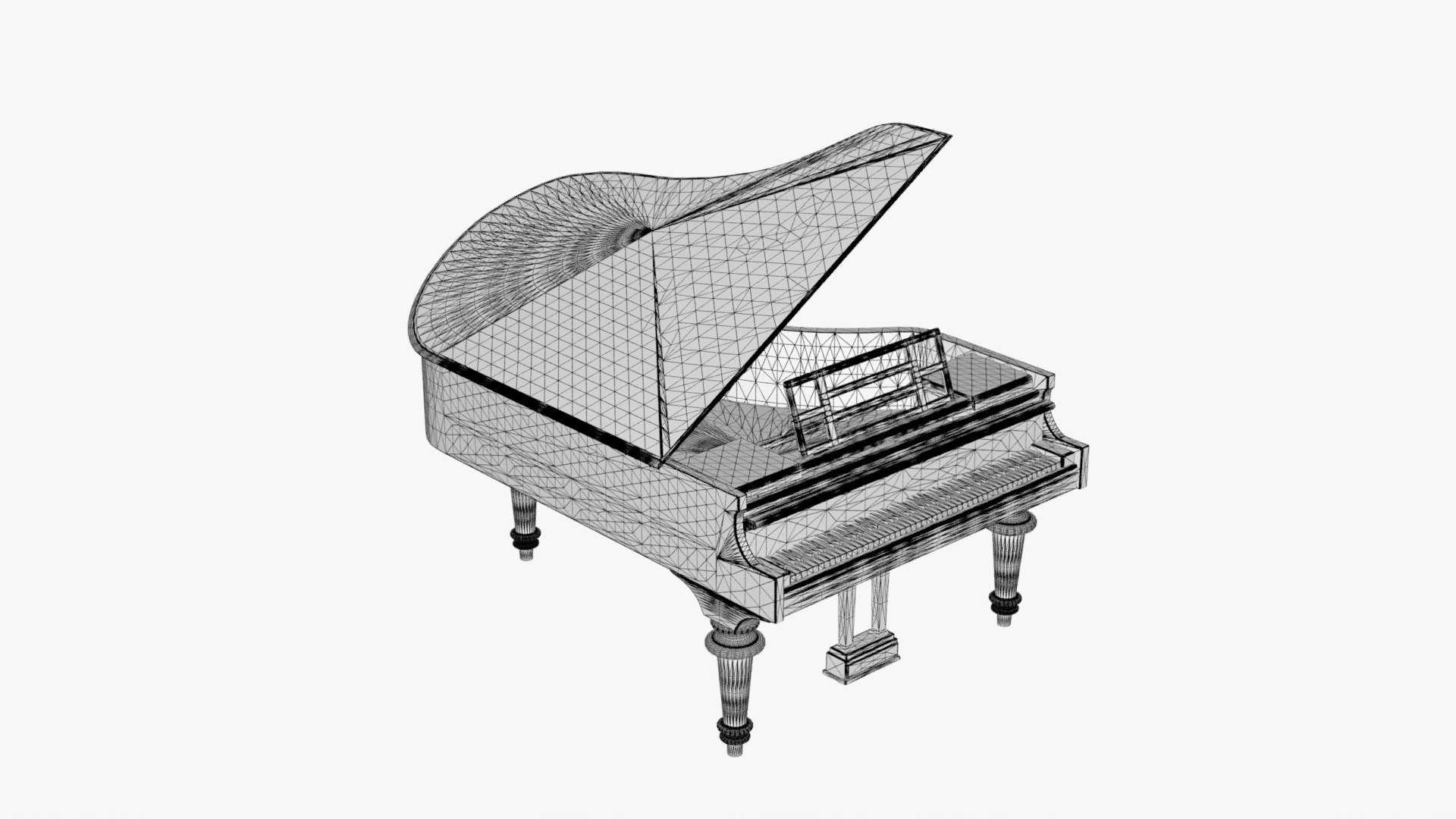 Old Mossy Realistic Piano 3D Model - TurboSquid 2075063