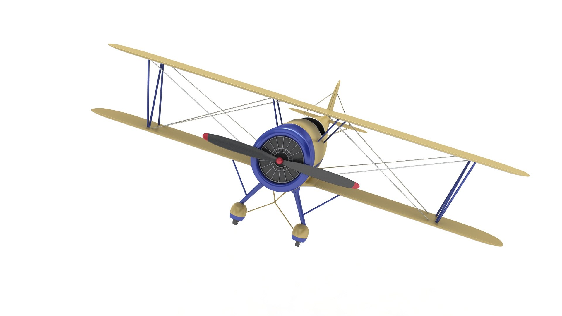 3D Biplane Model - TurboSquid 1992663