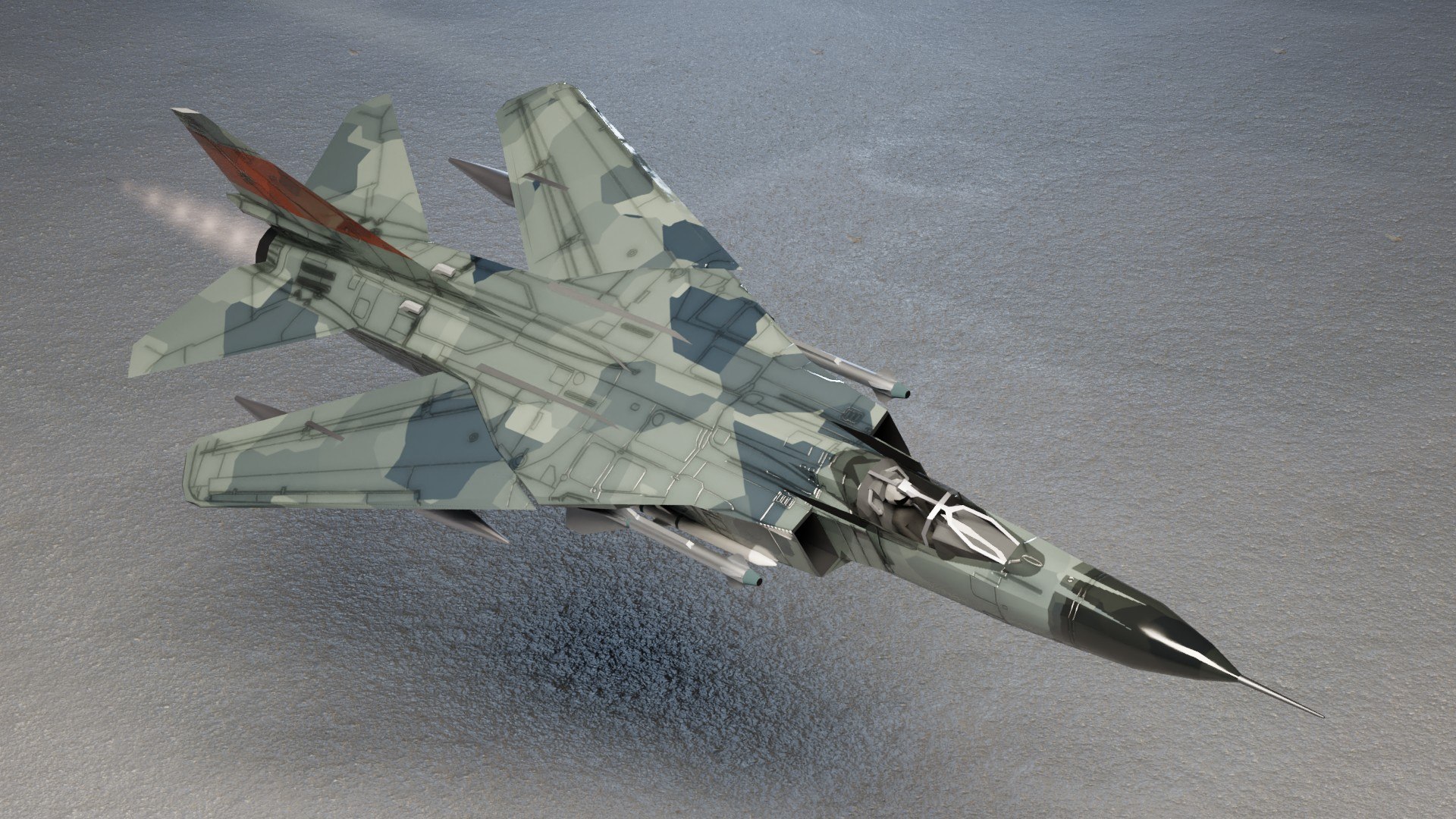 MIG-23 Flogger lowpoly jet fighter 3D - TurboSquid 1877698