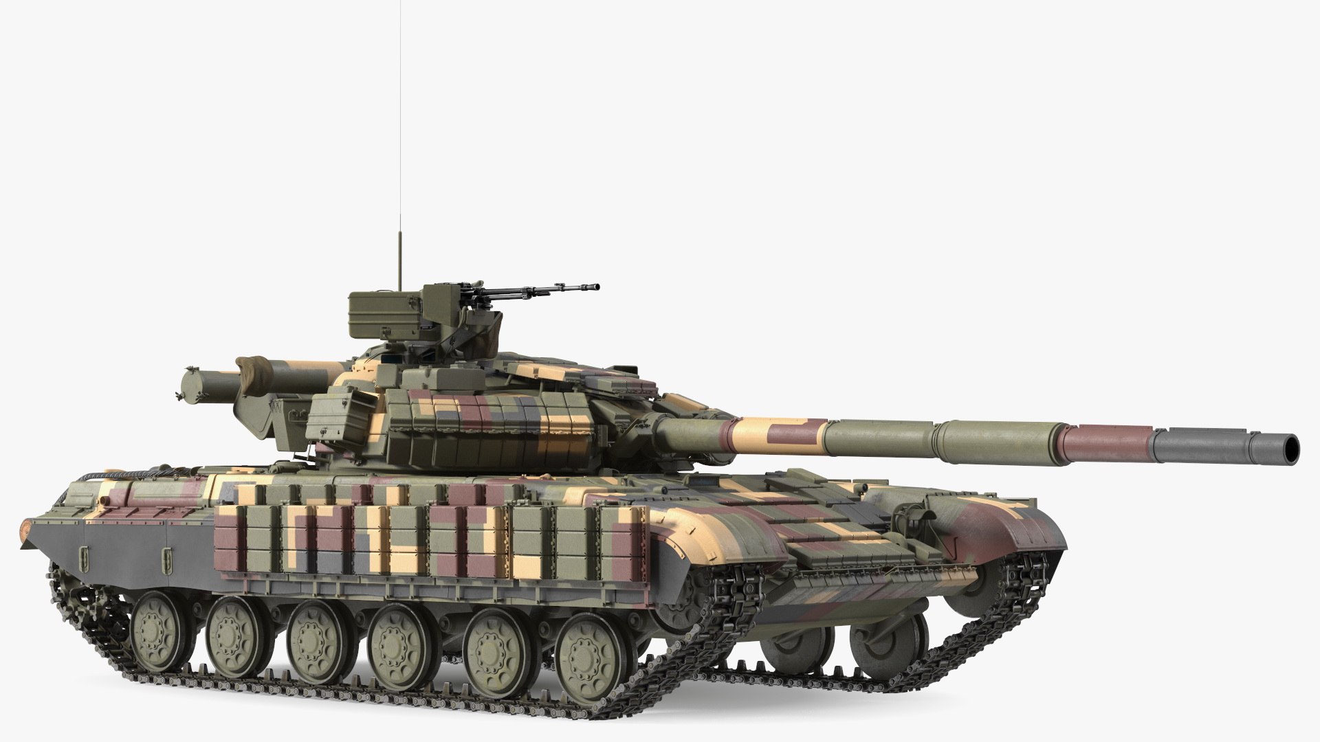 3D T-64 BV Main Battle Tank Camo Clean Model - TurboSquid 1980692