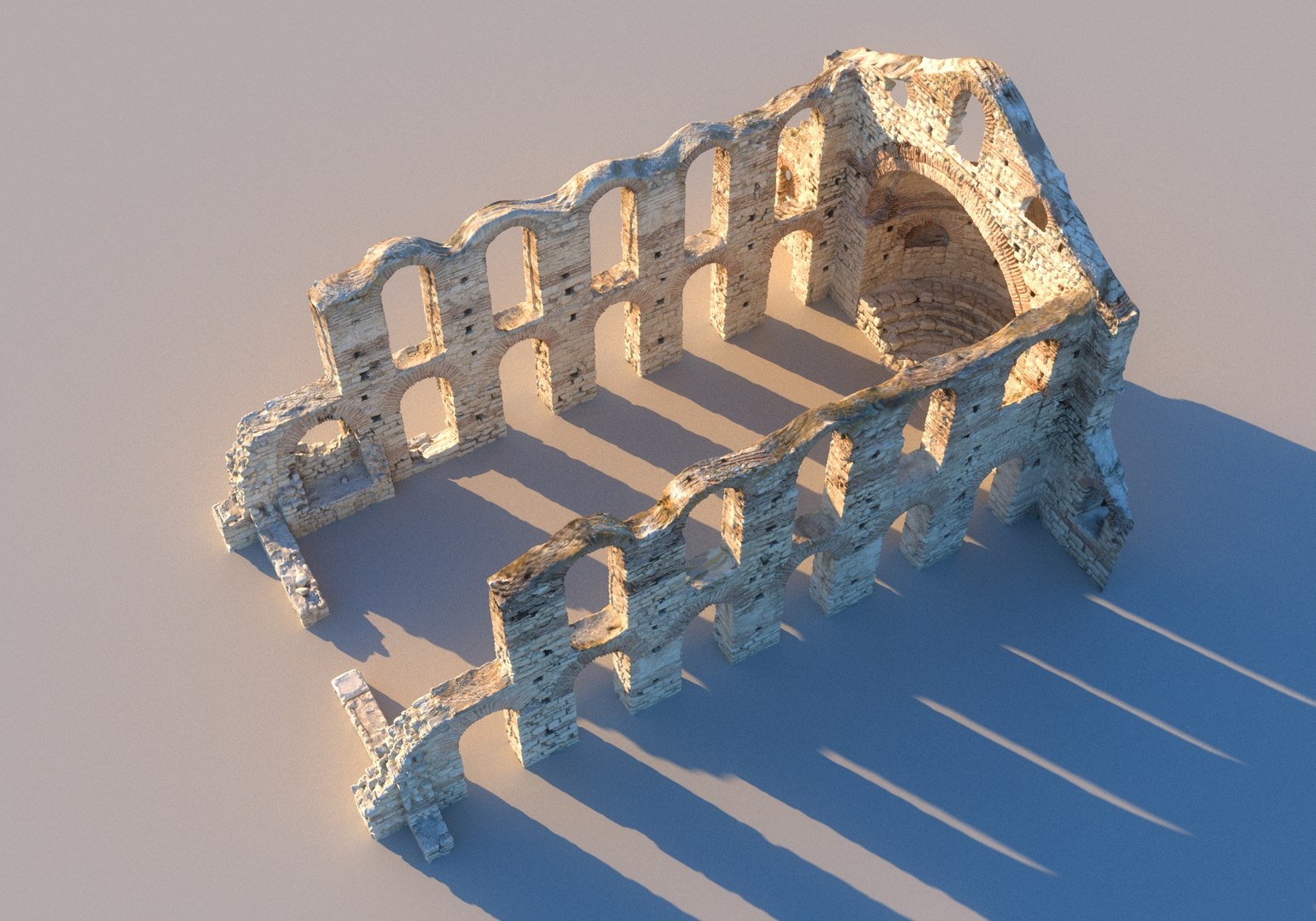 Ruins Of An Ancient Church 16K 3D Model - TurboSquid 2083885