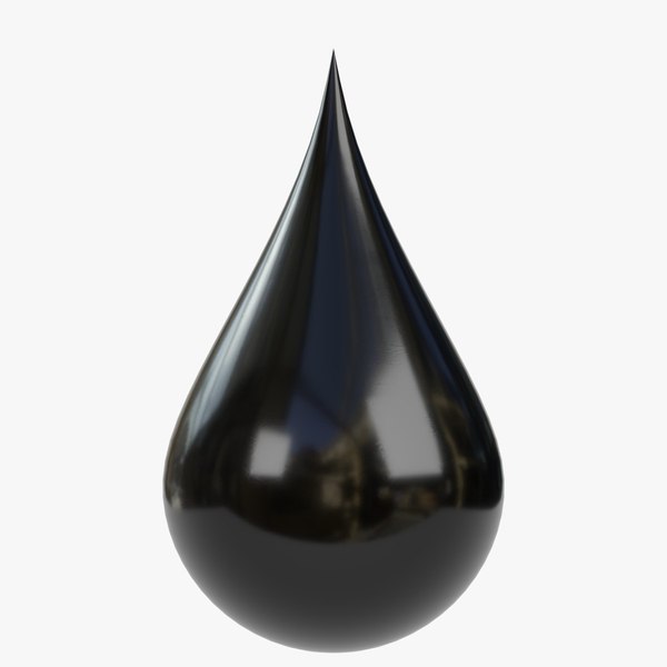 stylized ink drop 3D model