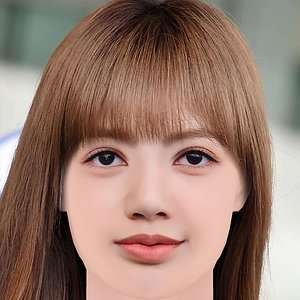 Lisa Blackpink Head - No Hair - Low poly head for game model