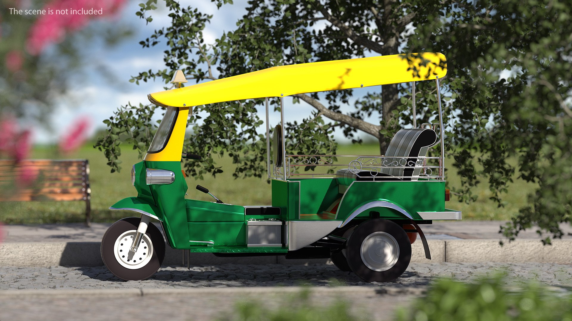 Wheeler Auto Rickshaw Rigged 3D Model - TurboSquid 1546473