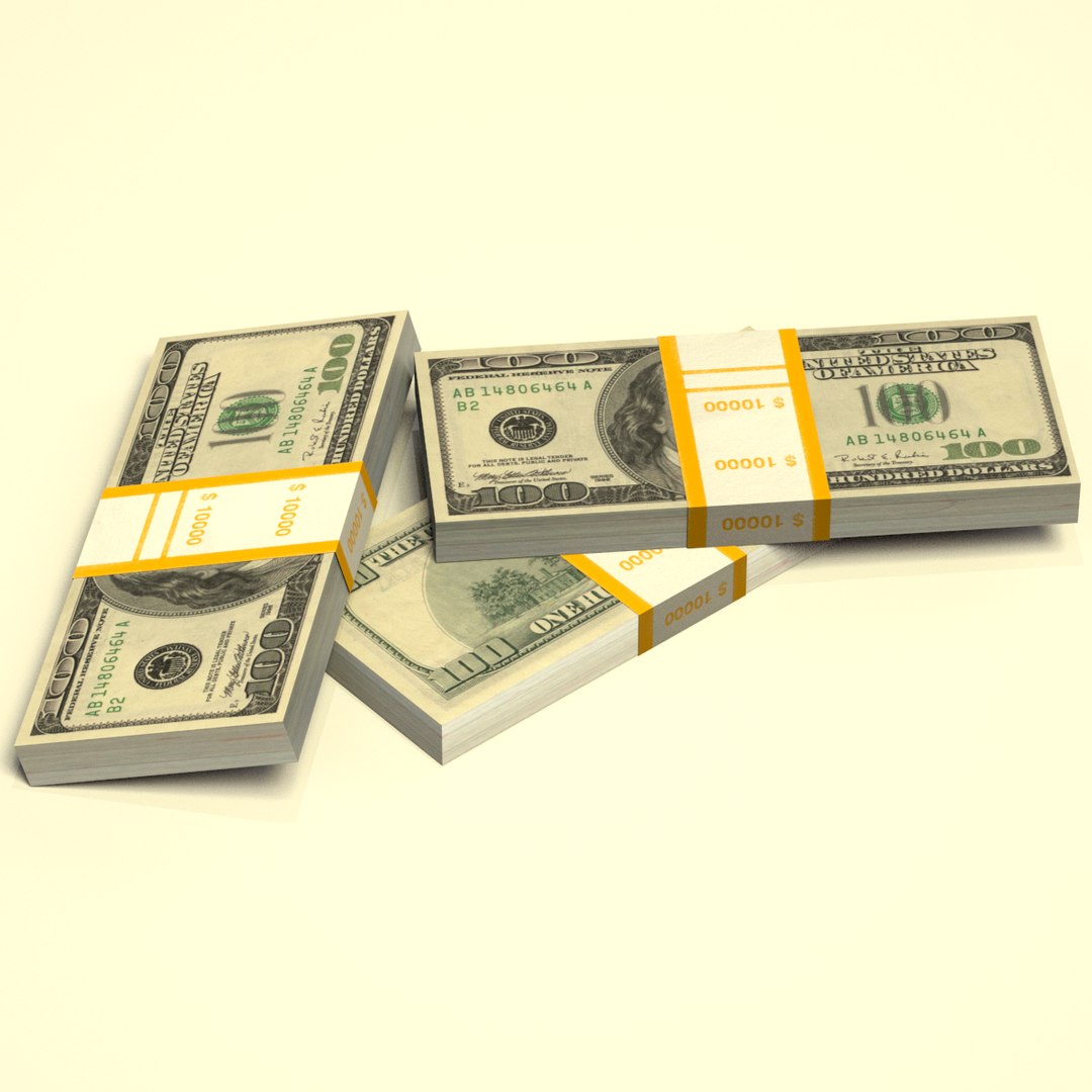 3d Dollar Stack Model