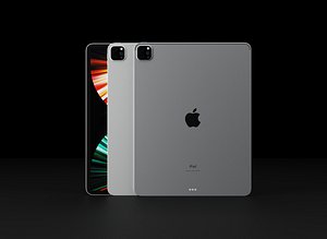 Apple M1 iPad Pro 12 inch in Official Colors 3D