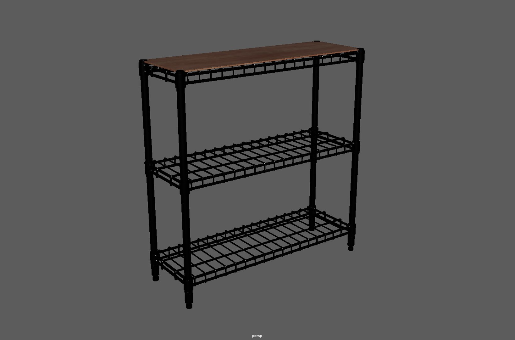 3D Chrome Rack Wire Shelf Shelving Storage - TurboSquid 2293548
