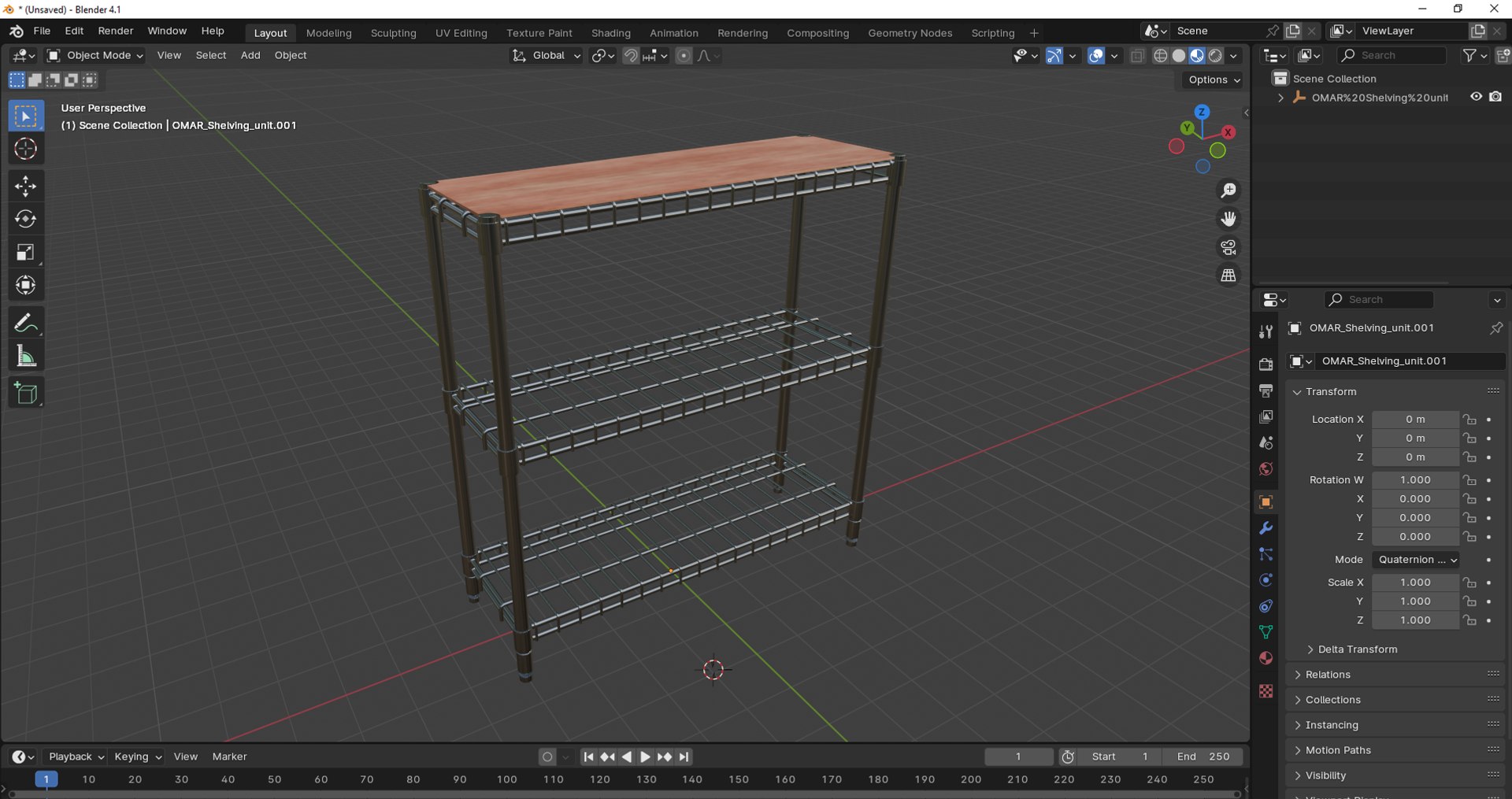 3D Chrome Rack Wire Shelf Shelving Storage - TurboSquid 2293548