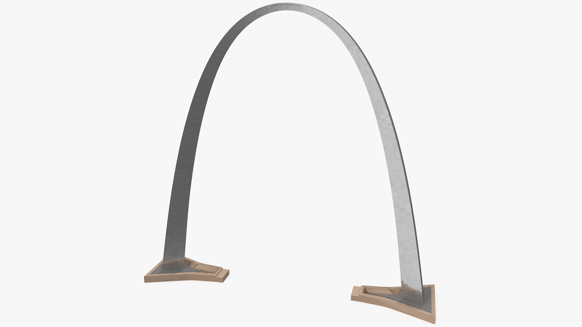 Gateway Arch Monument 3D model preview