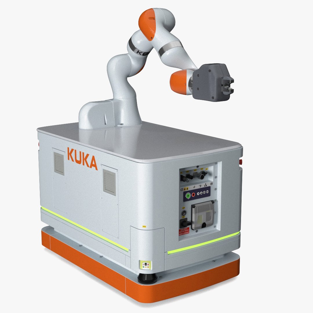 Autonomous Robot KUKA KMR Iiwa with Manipulator 3D model preview