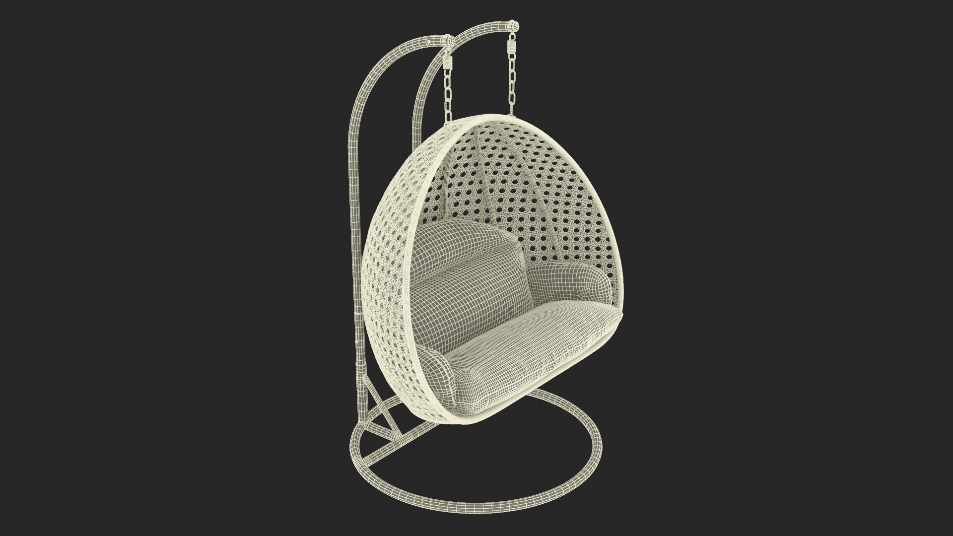 Outdoor Egg Chair Black 3D TurboSquid 2168179
