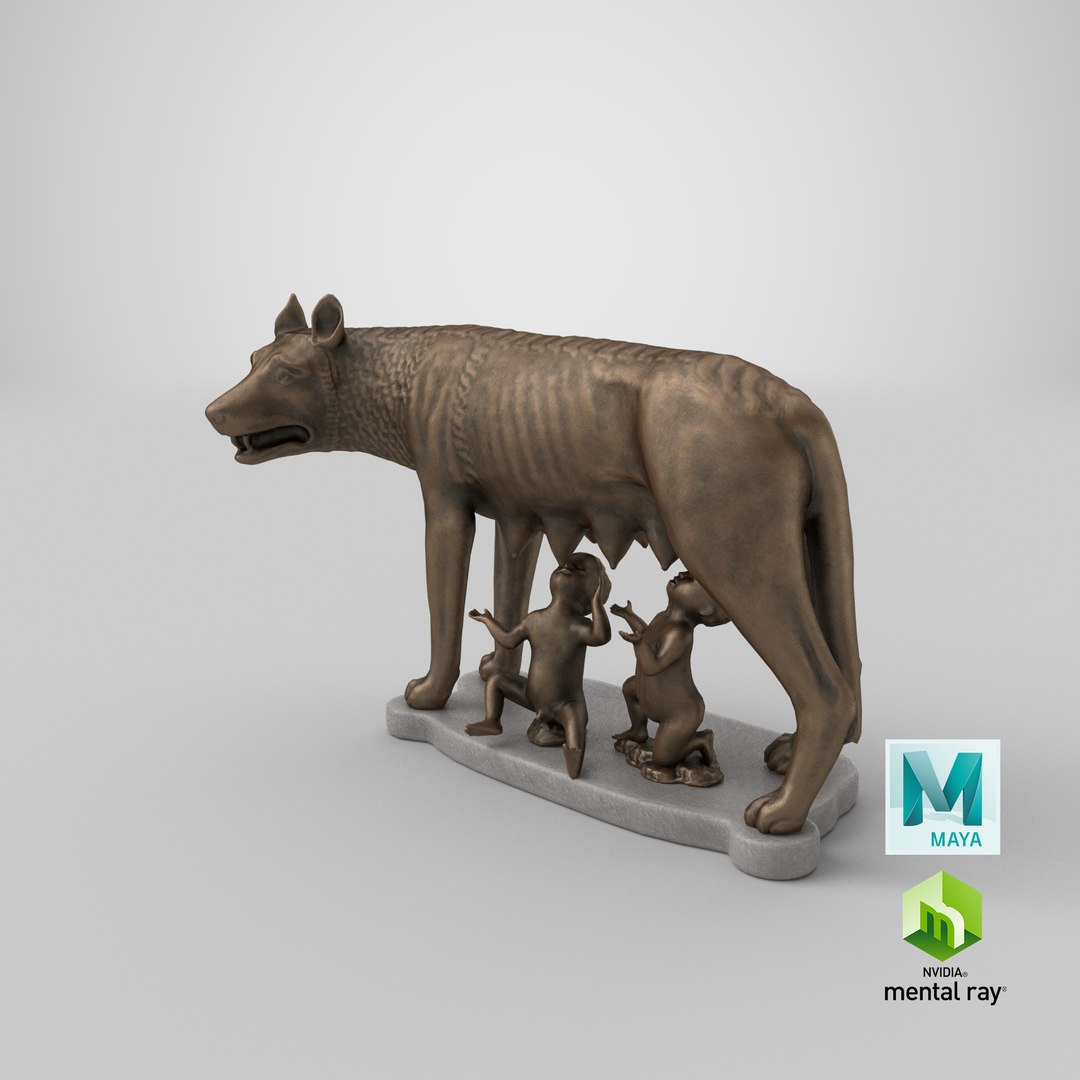 Capitoline Wolf Statue 3D https://p.turbosquid.com/ts-thumb/0t/oENVIT/HD/stemcell_maya_mental_ray_render/png/1669649148/1920x1080/fit_q87/295553dde1b89ad855516736fa8443eb49bb5704/stemcell_maya_mental_ray_render.jpg